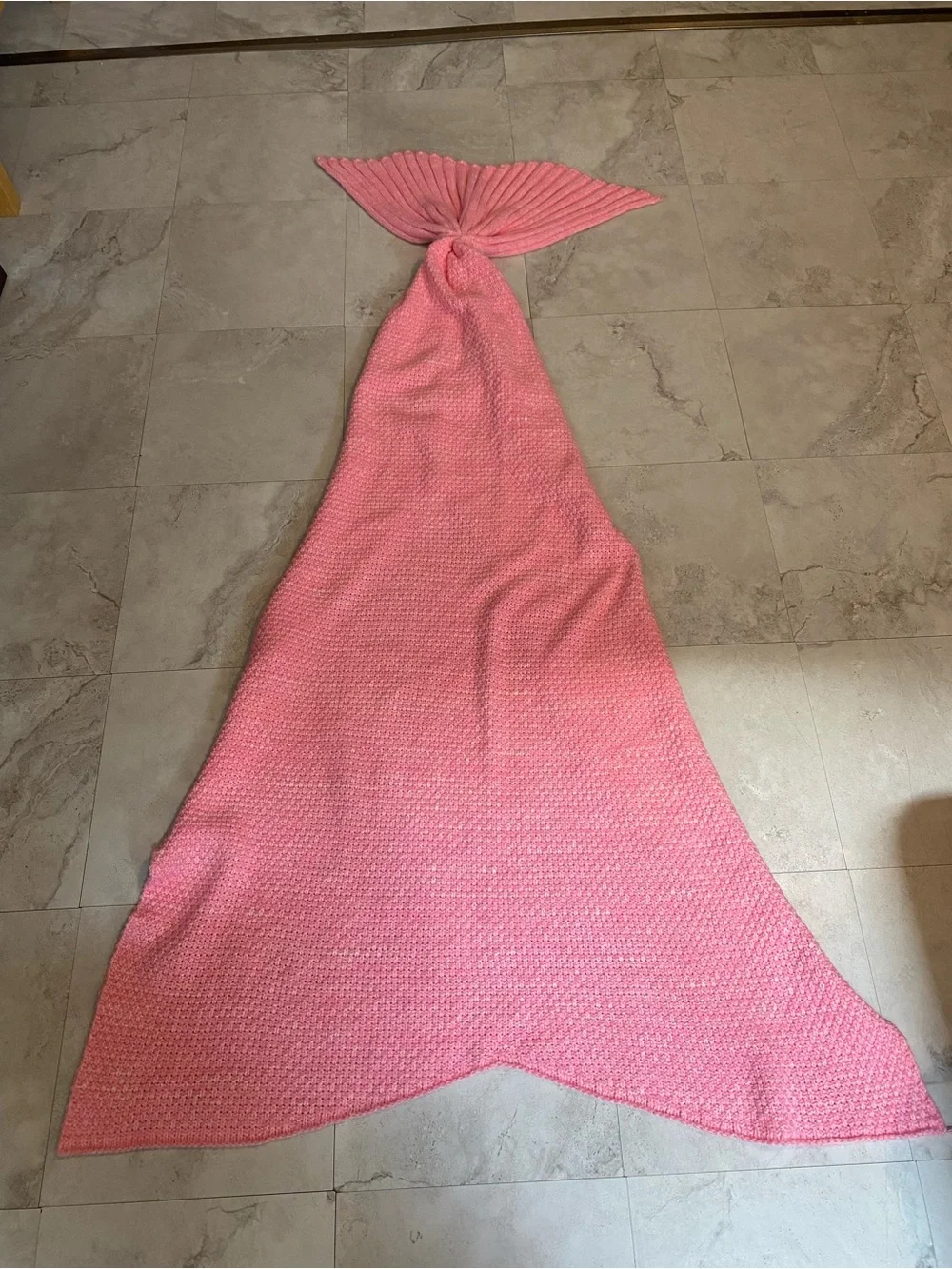 Pink Mermaid Tail Pet Blanket